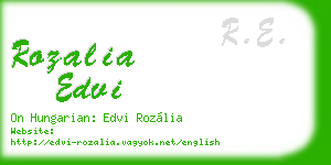 rozalia edvi business card